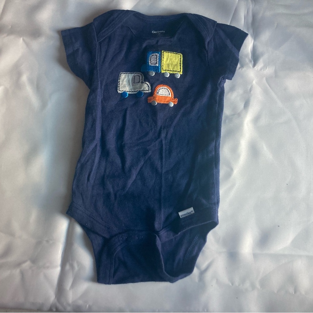 Carter's Navy Infant Bodysuit with vehicle appliqués